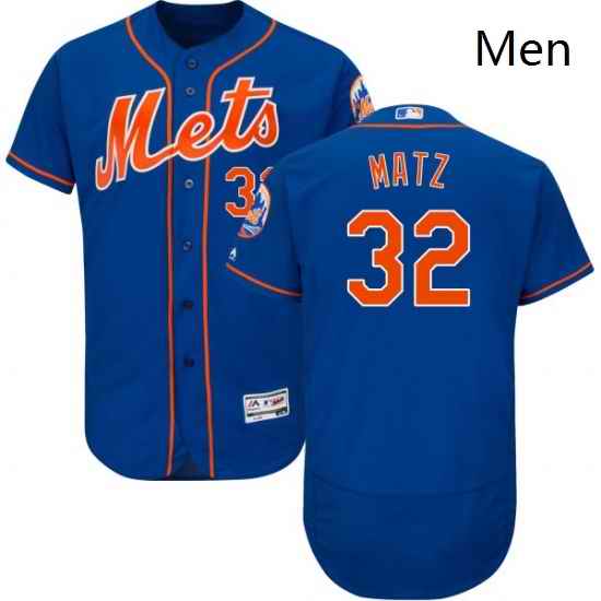 Mens Majestic New York Mets 32 Steven Matz Royal Blue Alternate Flex Base Authentic Collection MLB Jersey